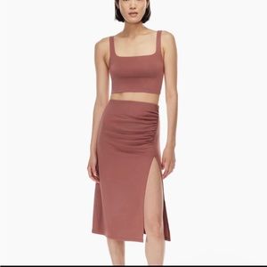 Aritzia Wilfred Vespa Skirt Mocha Sorbet (S)